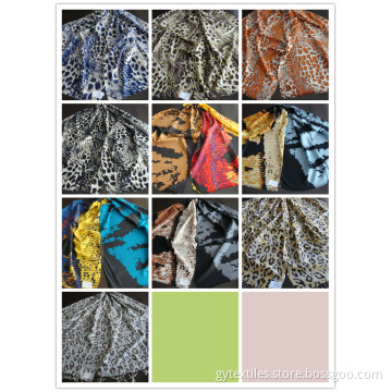 100% wool Leopard printing shawl